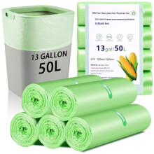 Dntorx 100 Pack 50 Litre Bin Bags, Heavy Duty Bin Liners, 5 Rolls