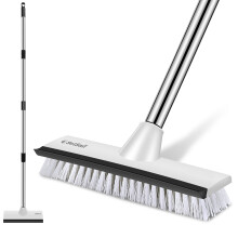 SetSail Floor Scrub Brush, 51-Inch Adjustable Long Handle Brush,Black White