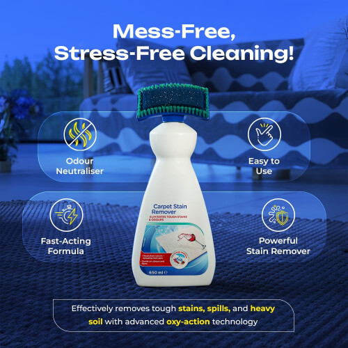ZOPPER Carpet Stain Remover with Cleaning Brush, 650ml 2