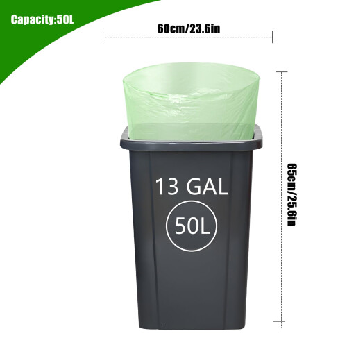 Dntorx 100 Pack 50 Litre Bin Bags, Heavy Duty Bin Liners, 5 Rolls 1