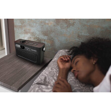 Roxel RDR-40 Stereo DAB/DAB+ Digital and FM Radio Portable Wireless Speaker with Dual Alarm Clock Function, USB & Micro SD MP3 Playback Function, 3.5