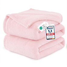 WAVVE Fleece Blanket Queen Size XL Pink 7ft x 8ft - Fluffy Soft Warm Versatile Large Throw Blanket for Bed/Sofa/Couch, 220x240 cm