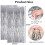 2pcs Foil Fringe Curtain, Silver Tinsel Backdrop 3.2ft x 6.5ft 2