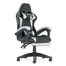 Racingreat Ergonomic Gaming Chair with Footrest for Adults(White)