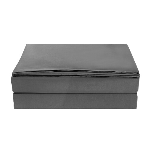 Sonia Linens Home Basic Soft Brushed Microfibre Flat Sheet - Non Iron Breathable Hypoallergenic Top Sheet (King, Grey) 1