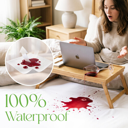 Super King Mattress Protector 180x200cm Waterproof 100% Bamboo 1