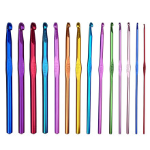 14 Piece Aluminium Crochet Hooks Set, Crochet Hooks Knitting Needles