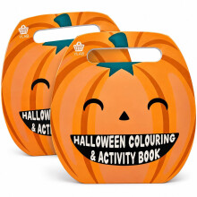 (2 Pack) Halloween Colouring & Activity Book for Kids with Stickers – 30 Pages Each – FSC Certified – Mazes, Dot to Dot, Spot the Difference, Ma