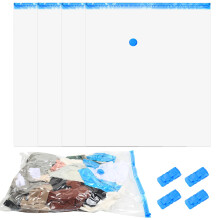 4 Pcs Vacuum Storage BagsVacuum Pack Bags for Clothes, Space Saver Compression Vacuum Bags for Clothing Pillows Duvets Bedding Quilt, Home Storage Or