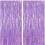 OWill 2pcs 3ft X 8.3ft Purple Glitter Metallic Tinsel Curtains 1