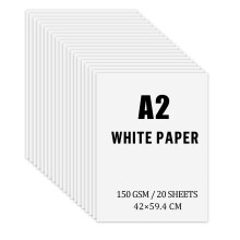TrueIsland Large A2 White Paper 42 59.4 cm White Card 150 GSM A2 Card(20 Sheets)