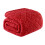 Whale Flotilla Soft Jacquard Double Size Blanket for Bed, Red 1
