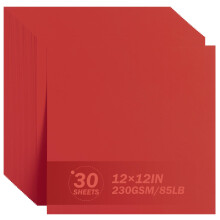 12"12" Dark Red Cardstock 30 Sheets 230gsm/85lb Card Stock Paper