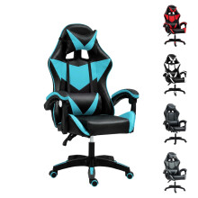 Sulwena Ergonomic Gaming Chair, Reclining Computer Chairs 360 Swivel Office Desk Chair with Massage Lumbar Cushion + Headrest, Height-Adjustable Vid