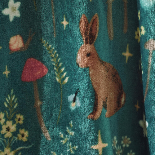 Catherine Lansfield Catherine Lansfield Enchanted Twilight Animals Blanket Throw Forest Green 1