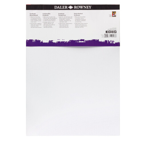 Daler-Rowney Graduate A2 Thick Cream Core Mountboard 5 x Ice White 2