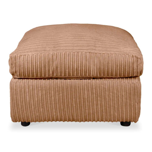 jumbo cord fabric essential footstool large size (Coffee)