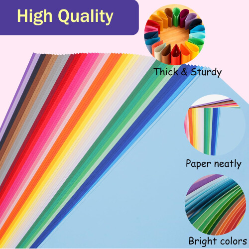 60 Sheets Coloured Card, A4 200 g/m² Card Stock, 30 Assorted Colours 2