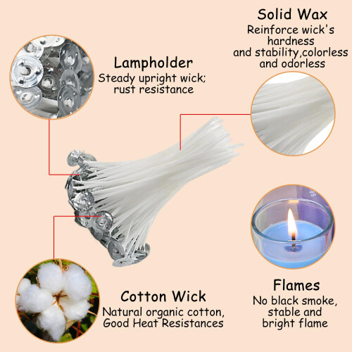 Candle Wick Set, 120 Pieces Candle Wicks for Candles 2