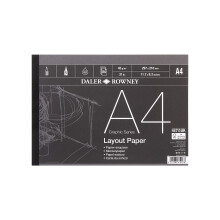 Daler-Rowney Graphic Series 45gsm A4 Layout Paper Pad 80 White Sheets