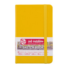 Talens Art Creation Sketchbook - Golden Yellow - 9 x 14 cm - 140 g - 80 Sheets - Acid-Free Drawing Paper
