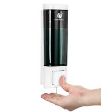 Single 200ML Soap Dispenser Bathroom Wall Mounted Shower Gel Shampoo and Conditioner Dispenser Kitchen Dish Detergent Container Hand Body Wash Liquid