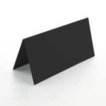 100 Pcs Black Name Place Cards | Blank Folded Table Place Card for Party, Wedding | Name Cards for Table Setting | 10x10cm