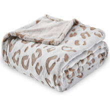 SOCHOW Cheetah Flannel Fleece Throw Blanket 127cm 150cm, Brown Leopard