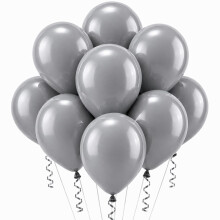 Balloons Pack of 15 12 Inch Gray Round Balloons Birthday Party Decorations Balloons for Kids Party Baby Shower Engagement Wedding Party and Other Fes