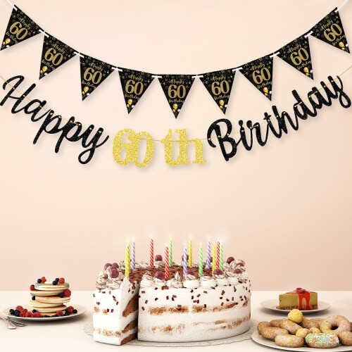 60th Birthday Decoration Banner Men Women 1