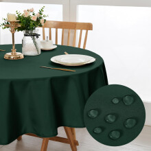 DWCN Round Tablecloth Dark Green Table Cloth Round 160cm Outdoor Tablecloth