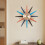 Living And Home Large Metal Starburst Decorative Wall Clock 2