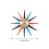 Living And Home Large Metal Starburst Decorative Wall Clock 5