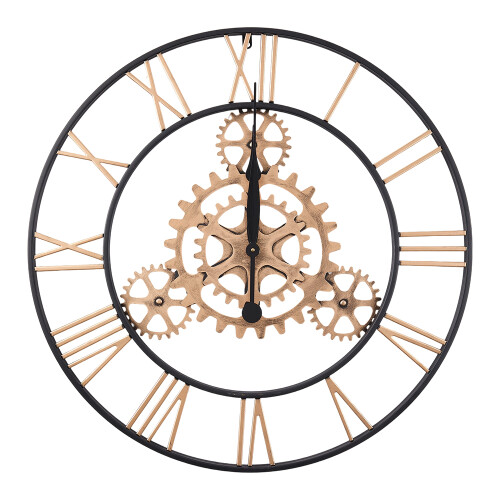 Living And Home 30 Inch Retro Non-Ticking Gear Wall Clock 2