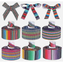 6 Rolls Of Carnival Grosgrain Ribbon Suitable For Diy Packaging B