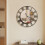 Living And Home 24Inch Modern Non-Ticking Mirrored Wall Clock 1