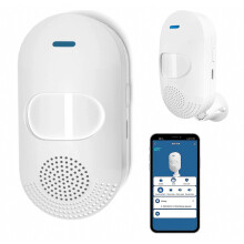 WLAN-Bewegungsmelder-Alarmanlage mit 100-dB-Sirene, USB-aufladbarem, kabellosem PIR-Detektor, TUYA-App, Alexa-kompatibel