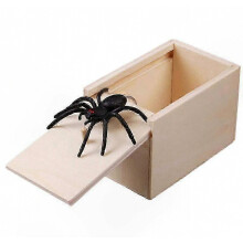 Scherzbox aus Holz mit Spinne – Lustiges Scherzspielzeug für alle Altersgruppen