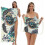 2-in-1 Beach Towel & Foldable Backpack Ultra-Soft Microfiber Print Bath Towel, Compact & Travel-Ready 1