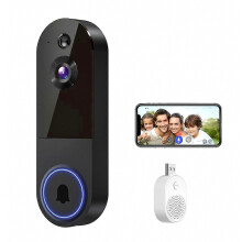 Clog Doras Físe Cliste Gan Sreang Wi-Fi T52 Radharc Oíche HD 1080P Clog Doras Braite Gluaiseachta Fuaime Dhá Bhealach