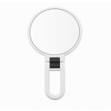 Ronde spiegel met 10x vergroting, make-upspiegel voor nauwkeurig scheren (1 stuk, wit)