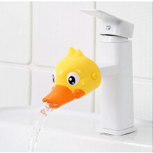 Children's Faucet Extender Splash-proof Extended Sink Faucet Extender Kitchen Faucet Extender Child Sink Cute Duck Yellow