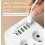 Multipresa europea a 4 prese con USB, prolunga da 2 m con protezione da sovratensione per casa e ufficio. 2