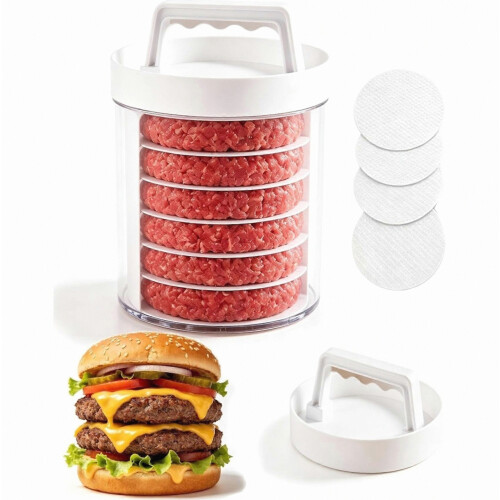 Pressa per hamburger, contenitori per hamburger (5 piani), pressa manuale per hamburger, per 5-9 hamburger 1