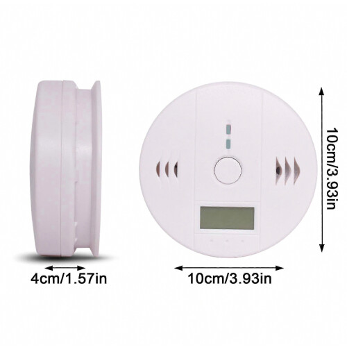 2 Pack Smoke Detector And Carbon Monoxide Detector Alarm With Lcd Display A 2