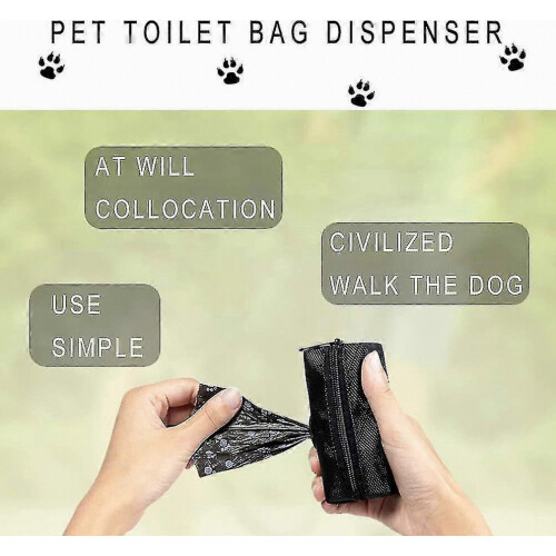 Distributeur de sacs à déjections canines (lot de 2), noir 1