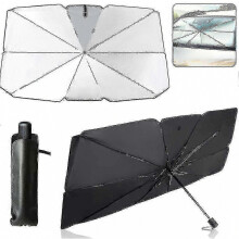 Foldable Titanium Silver Sun Shade Umbrella, Car Windshield Sunshade