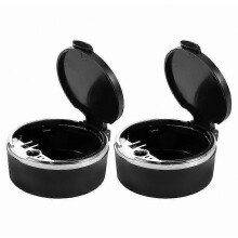 Portable Car Ashtray with Lid Smokeless, Odorless, Windproof, Compact Trash Holder for Cup Holder, Space Saving Travel Disposal for Auto_ggxx