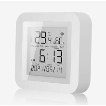 Intelligenter WLAN-Feuchtigkeits- und Temperaturdetektor mit Hintergrundbeleuchtung und LCD-Display, drahtloser Innenraum-Umgebungsmonitor