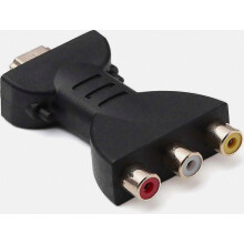 HDMI-auf-RCA-Adapter, HDMI-Stecker auf 3 RCA-Buchsen AV-Videokonverter-Adapter für HDTV und DVD, 2 Stück